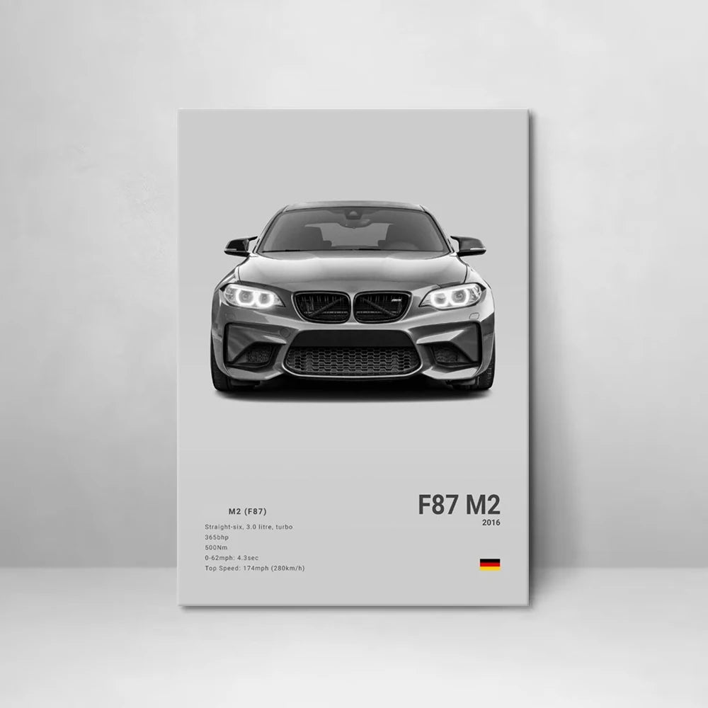 Poster BMW Blanc