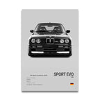 Poster BMW Blanc