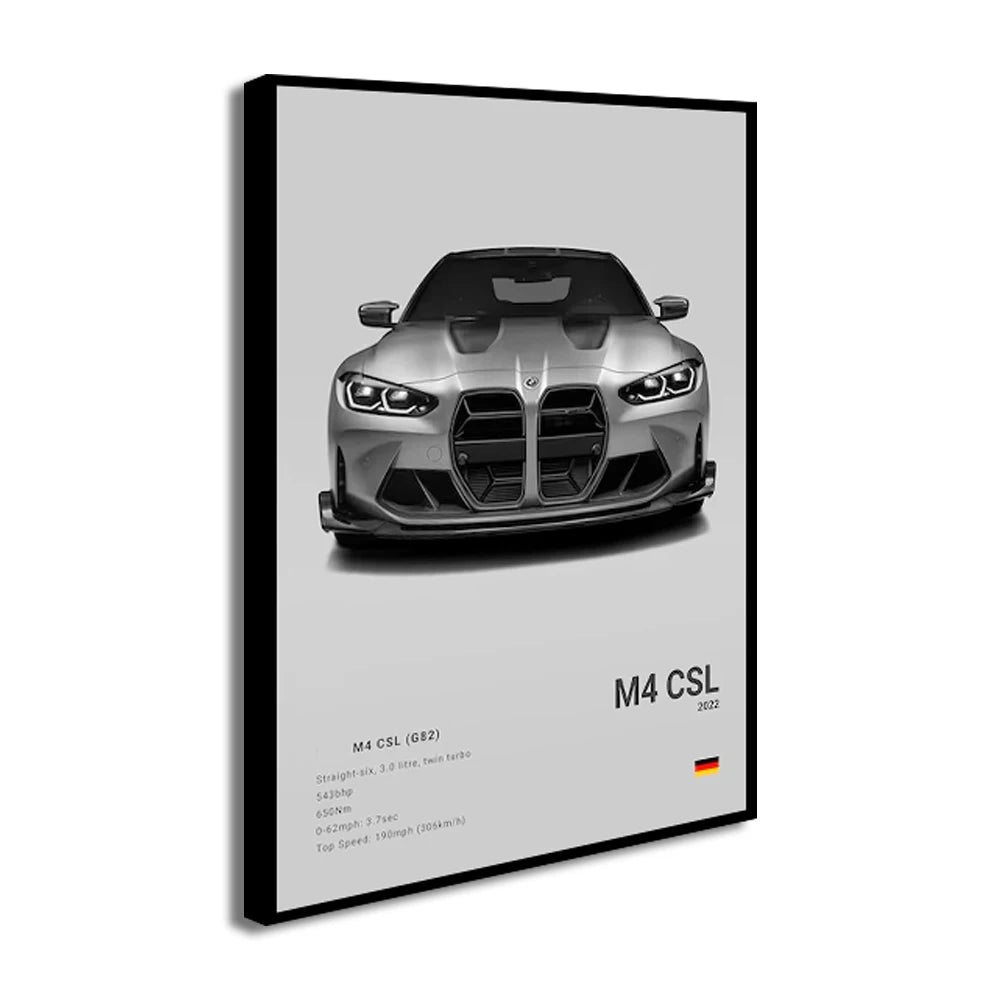 Poster BMW Blanc