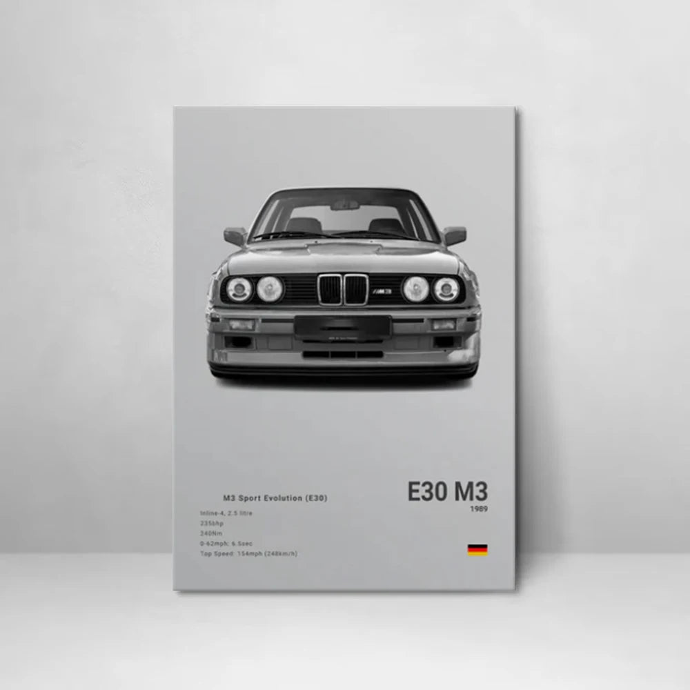 Poster BMW Blanc
