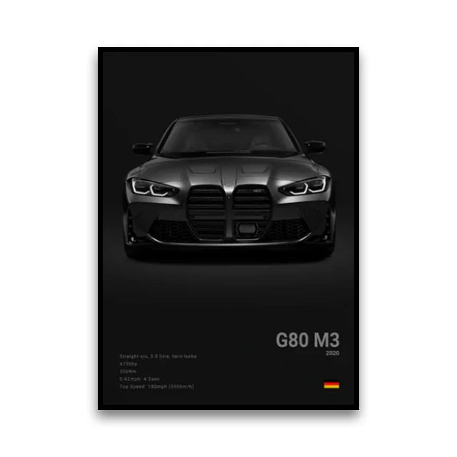 Poster BMW Noir