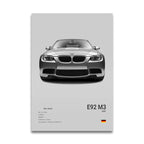 Poster BMW Blanc