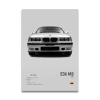 Poster BMW Blanc