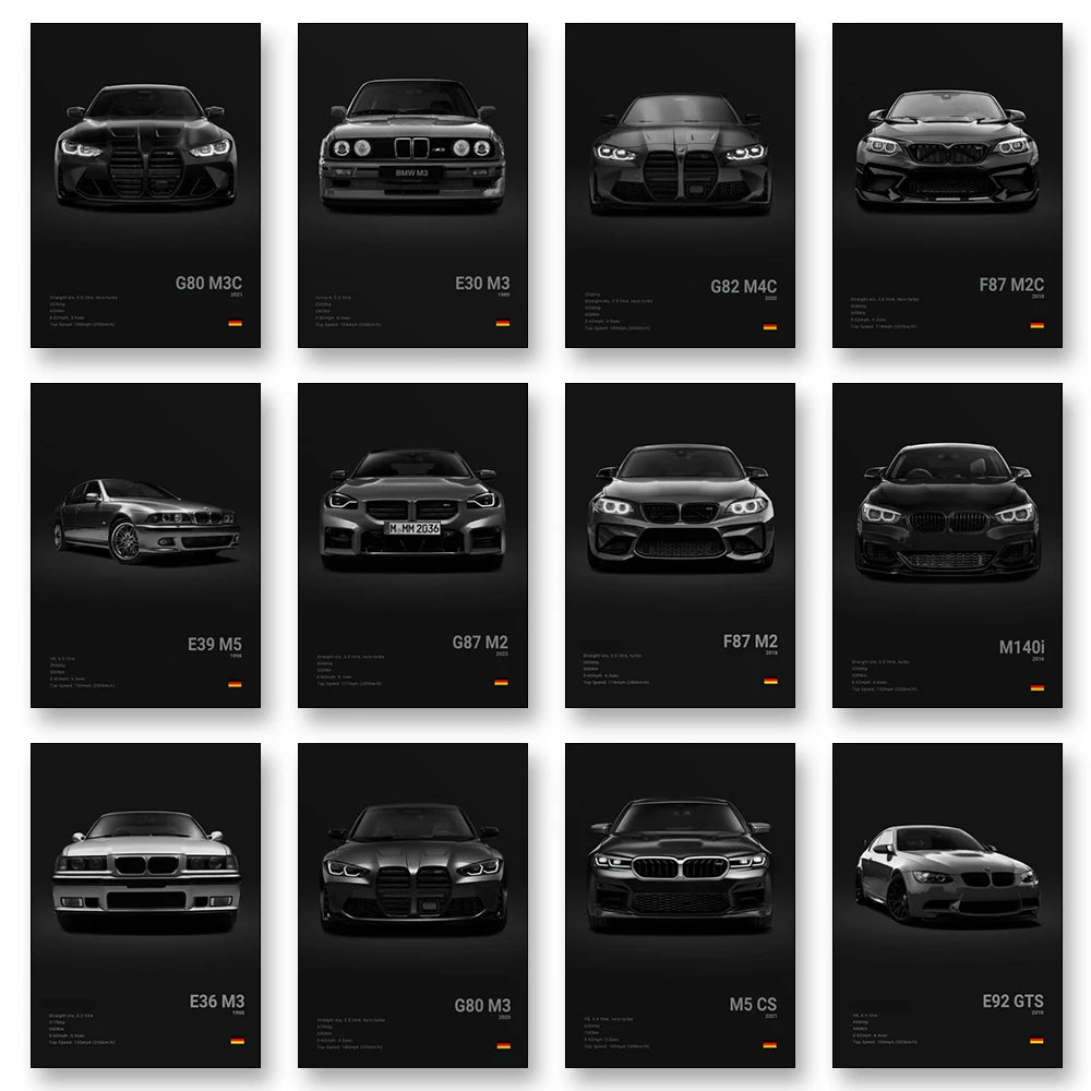 Pack Duo - Poster Voitures Mythiques