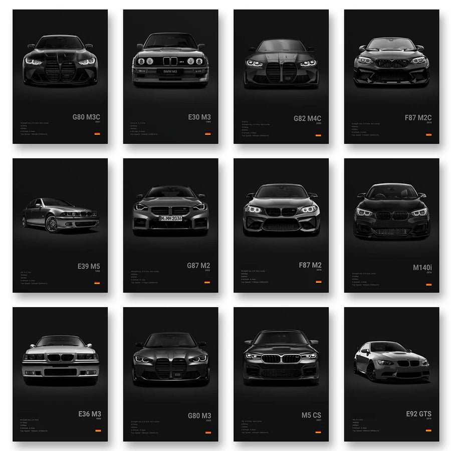 Pack Duo - Poster Voitures Mythiques
