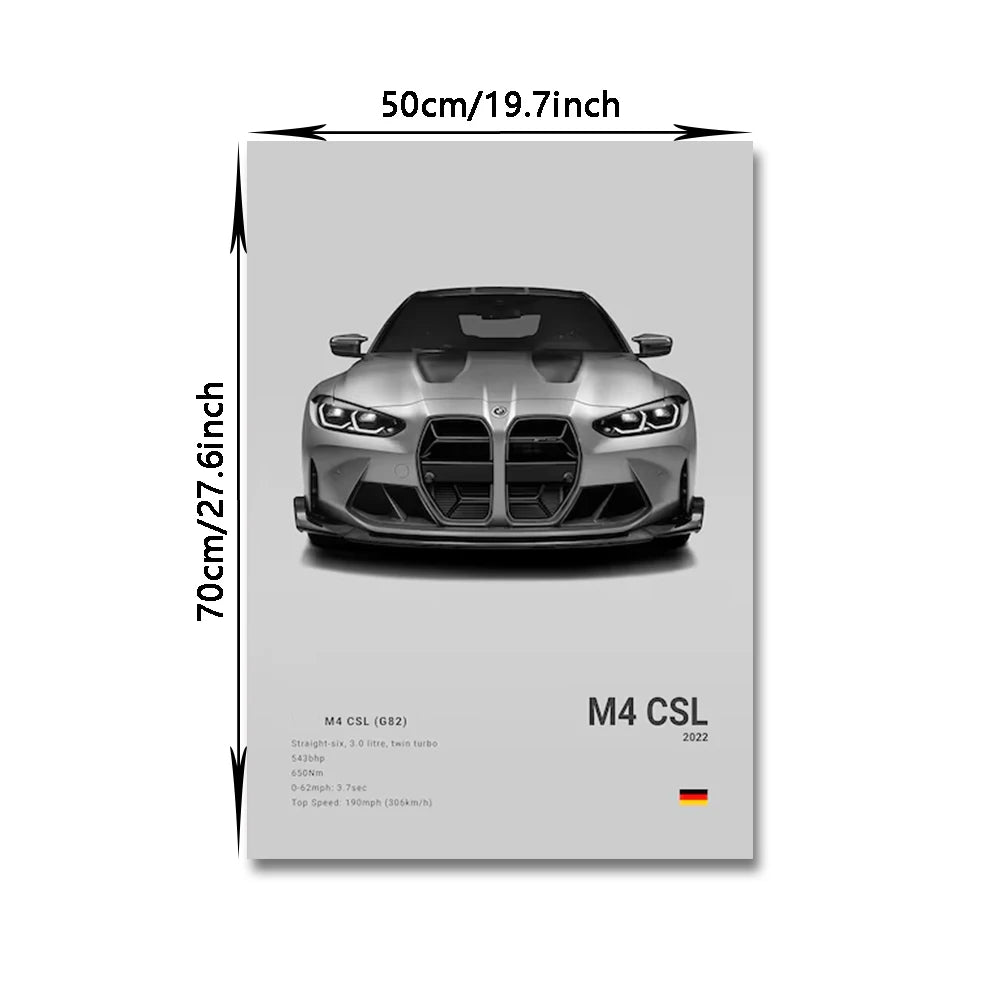 Poster BMW Blanc